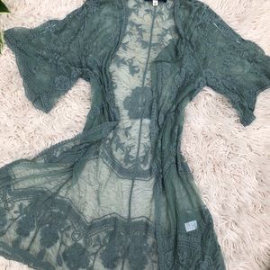 🎉SALE🎉 “Blue Rain” Lace Kimono